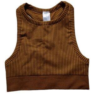 Good American Copper Tank Top/Sport Bra SZ 3/4